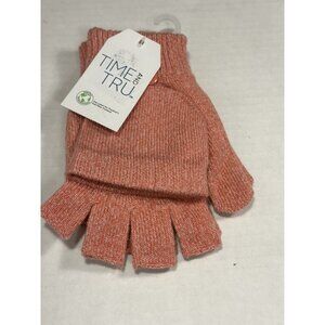 time and tru 1 pair womens fingerless gloves mittens knit OSFM